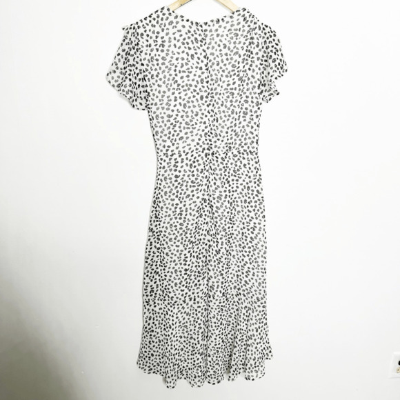 LULU'S Rules of the Jungle Black and White Leopard Print Midi Dress womens S - Picture 8 of 8